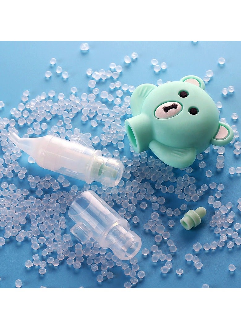 تويسو شفاطة أنف الأطفال المصنوعة من السيليكون من Twisoo - منظف أنف قابل لإعادة الاستخدام مع حماية ضد الارتجاع لحديثي الولادة والرضع، جهاز شفط مخاط آمن لتخفيف نزلات البرد (أخضر) - Image 5