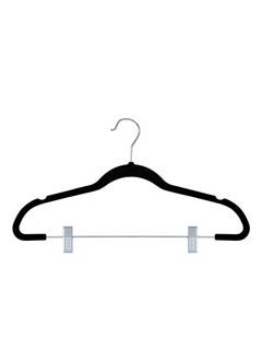 TYCOM Tycom Non-Slip Velvet Hangers - Suit Hangers (20 Pack) Ultra Thin Space Saving 360 Degree Swivel Hook Clothes Hangers Hold Up-to 10 Lbs, for Coats, Jackets, Pants, Dress Clothe- Metal CLip 20pcs Beige  - Image 2