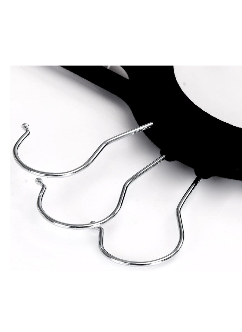 TYCOM Non-Slip Velvet Hangers - Suit Hangers (20 Pack) Ultra Thin Space Saving 360 Degree Swivel Hook Clothes Hangers Hold Up-to 10 Lbs, for Coats, Jackets, Pants, Dress Clothe- Metal CLip 20pcs Beige  - Image 3