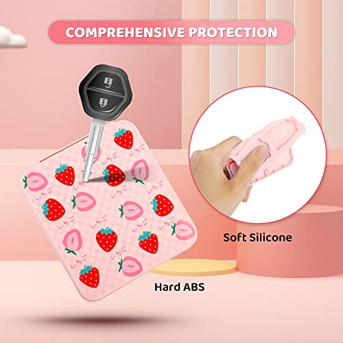 FANPL Game Case Holder for Nintendo Switch 2/OLED/Switch/Lite,12 Game Card and 12 Micro SD Card Slots Portable Storage Case for Switch, Cute Cartridge Box with Hard Shell & Soft Liner-Pink Strawberry - Image 4