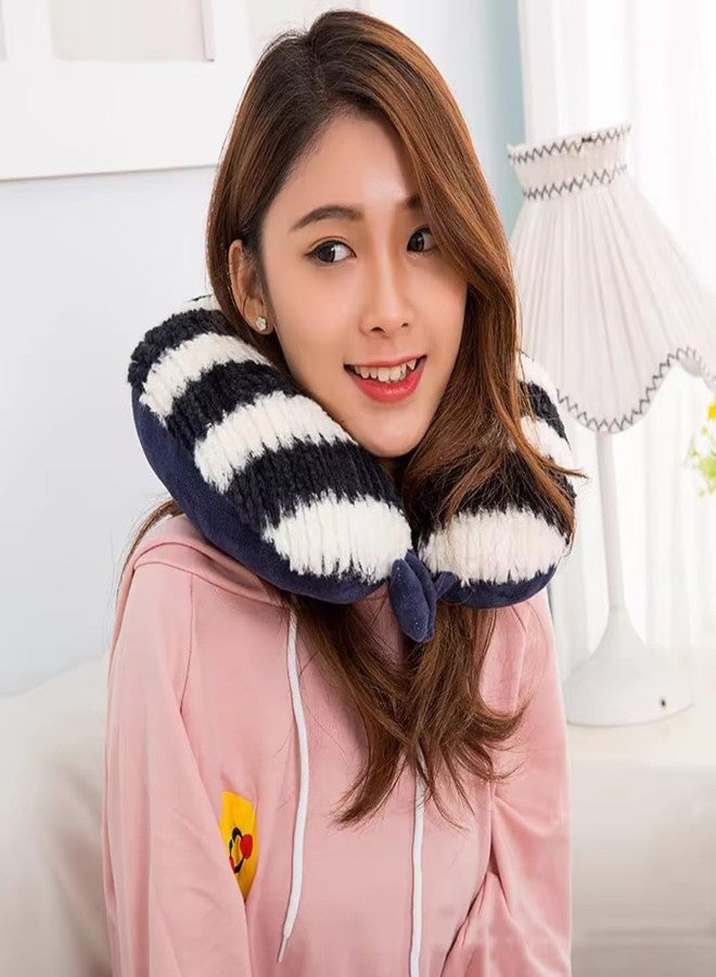 Mega Tree Memory Foam Travel Neck Pillow for Airplane, Car & Office - U Shape Ergonomic Head & Neck Support Cushion with Removable Washable Cover, Compressible Cotton Filling, Soft Plush (Grey) - Image 5