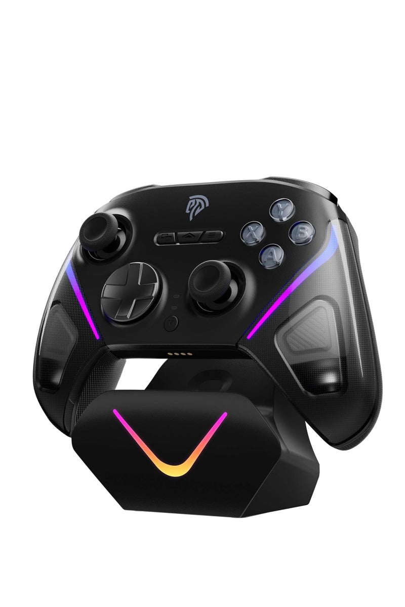 EasySMX D10 Wireless Gaming Controller – Bluetooth Gamepad with TMR Joysticks, Dual-Mode Triggers, Mechanical Buttons, 1000Hz Polling, RGB Lights – for PC, Switch, Android, iOS – with Charging Dock - Image 1