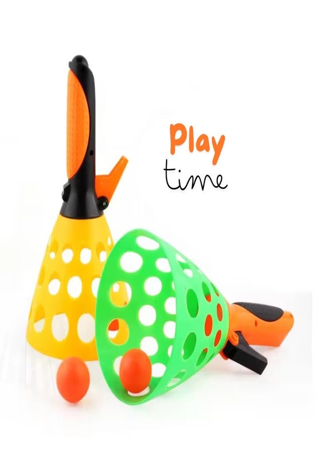 Harshiv Click & Catch Twin Ball Game (Multicolour) - Fun Pop & Catch Toy for Kids | 2 Launchers & Balls | Indoor & Outdoor Sports Gift for Boys & Girls Ages 3+ - Image 4