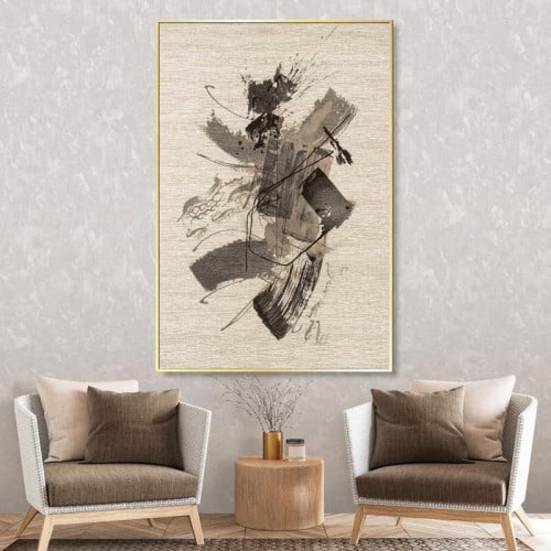 Marktna Modern design canvas print with a hollow frame, size (40×60), one piece - Image 1