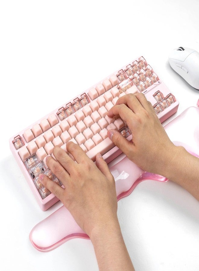 Sumgsn Ergonomic Gel Wrist Rest for Keyboard and Mouse, Pink Wrist Rest Set, Cute Wrist Rest for Computer Keyboard 60%/68%/75%,Comfort & Support for Typing and Gaming - Image 4