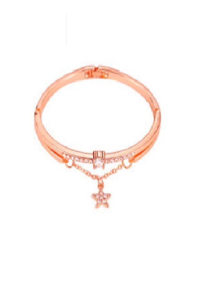 Fashionable bucket shaped square women's quartz watch with exquisite rhinestones on the dial, a two-piece set of watches and bracelets - Image 4