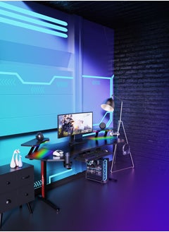 Ergonomic Gaming and Computer Desk with LED Lights 120 CM - pzsku/ZE9617A689D84810A4F3BZ/45/_/1702666630/3d918f2f-1903-4514-96ec-6bf301ffb066