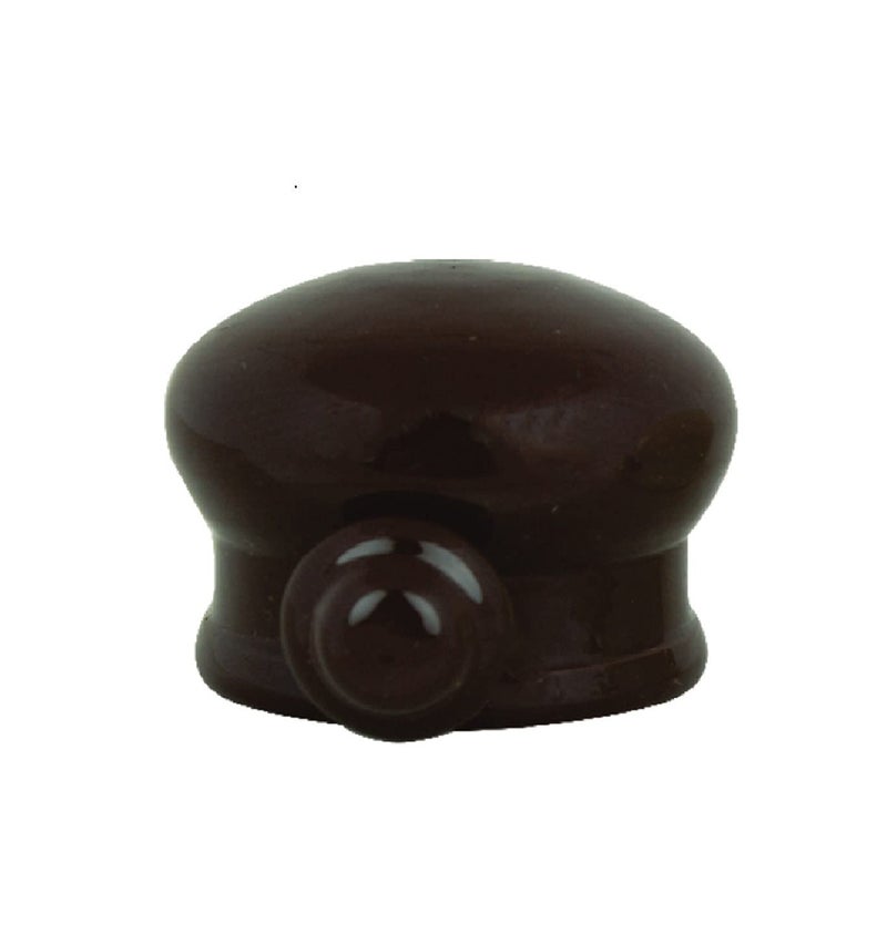 FAPBADRI Simple Curtain End Caps/Finials for a 1 inch Pipe/Rod, Colour - Brown, 6 Pieces - Image 2