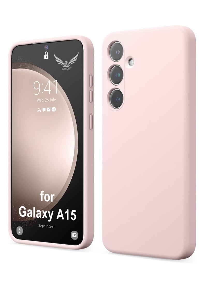 BORTONY Samsung Galaxy A15 Case Cover Flexible Soft Silicone Slim Fit Case for Galaxy A15 Anti Scratch with Inside Microfiber Lining Shockproof Protective Phone Case for Galaxy A15 4G/5G 6.5 inch - Image 1