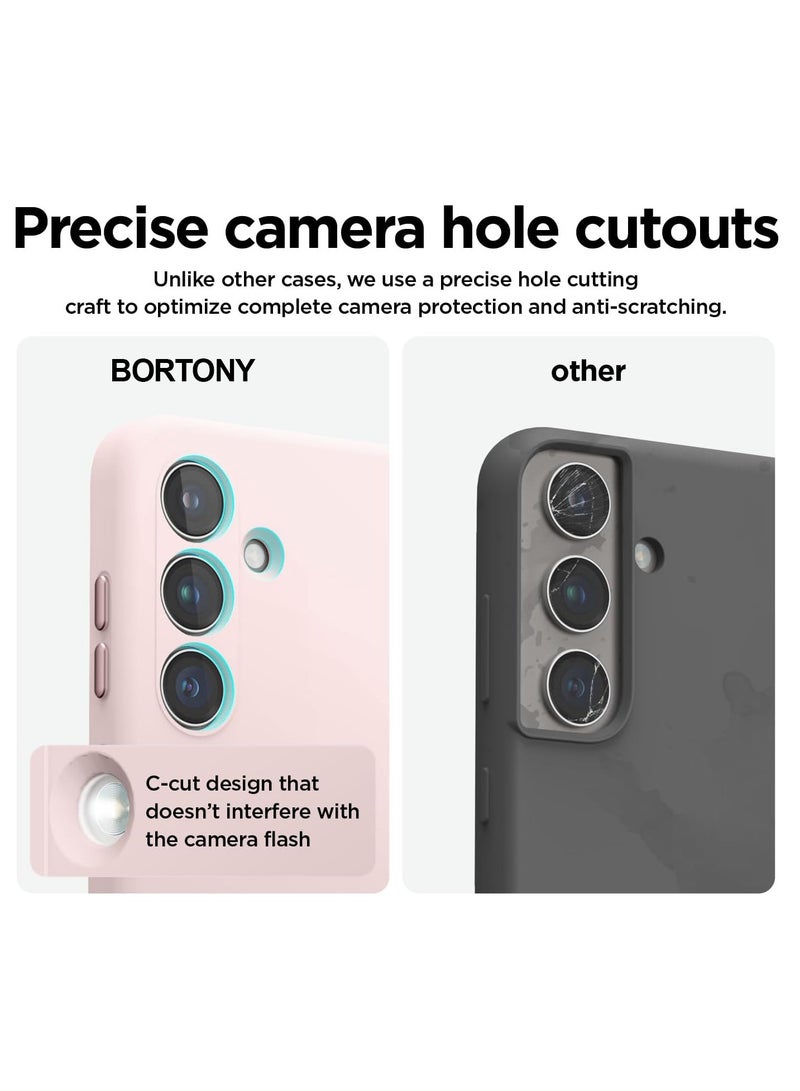 BORTONY Samsung Galaxy A15 Case Cover Flexible Soft Silicone Slim Fit Case for Galaxy A15 Anti Scratch with Inside Microfiber Lining Shockproof Protective Phone Case for Galaxy A15 4G/5G 6.5 inch - Image 4