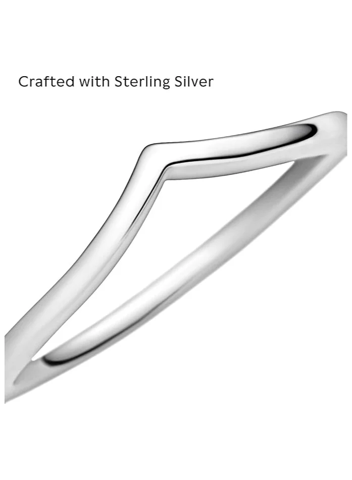 PANDORA Polished Wishbone Ring - Size 57