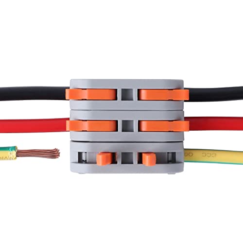 XHF2018 XHF 31PCS Conductor Compact Connectors Lever Wire Nuts, Electrical Connectors Wire Terminals for Any Circuit Inline Splices 28-12 AWG SPL-1 - Image 3