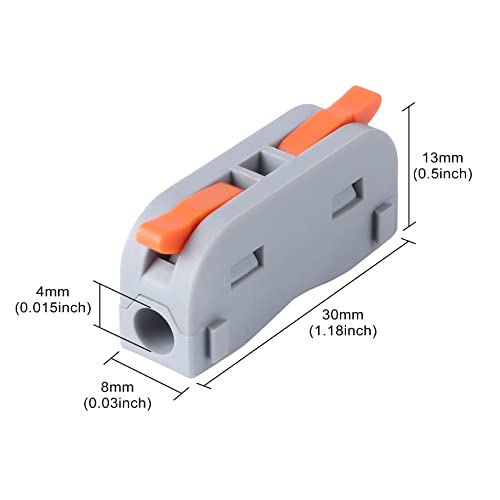 XHF2018 XHF 31PCS Conductor Compact Connectors Lever Wire Nuts, Electrical Connectors Wire Terminals for Any Circuit Inline Splices 28-12 AWG SPL-1 - Image 2