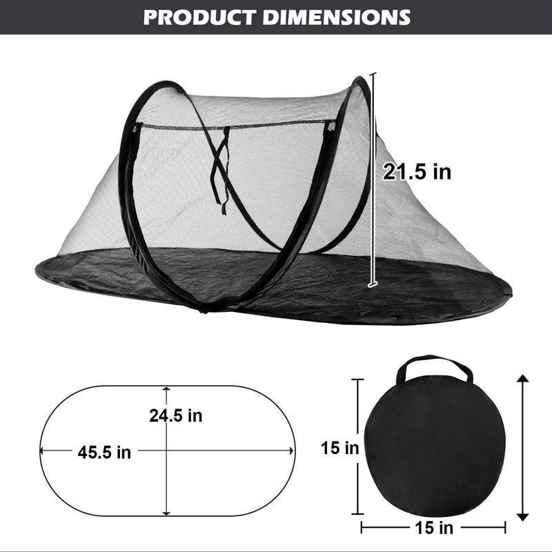 Rest-Eazzzy Cat Tent Outdoor, Pet Enclosure Tent Suitable for Cats and Small Animals, Indoor Playpen Portable Exercise Tent with Carry Bagï¼ˆBlackï¼‰ - Image 2