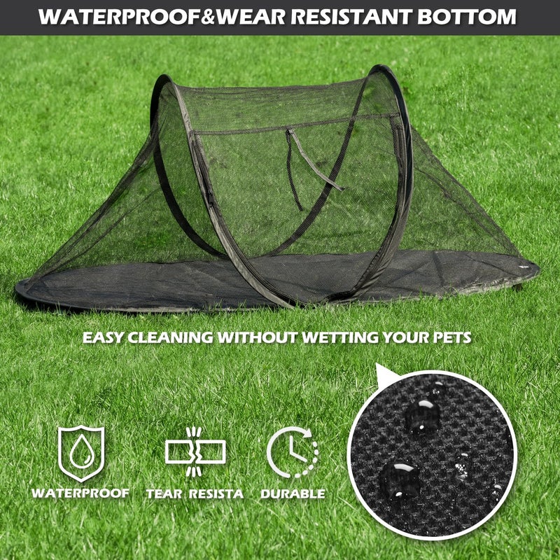 Rest-Eazzzy Cat Tent Outdoor, Pet Enclosure Tent Suitable for Cats and Small Animals, Indoor Playpen Portable Exercise Tent with Carry Bagï¼ˆBlackï¼‰ - Image 4