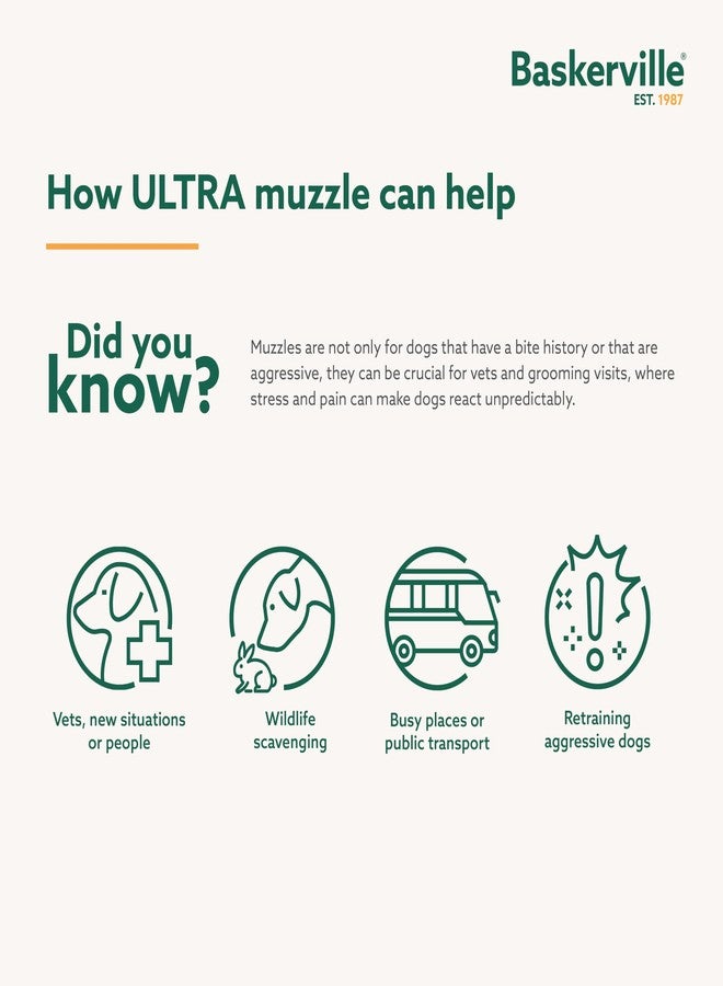 Company of Animals BASKERVILLE ULTRA MUZZLE - Patented Humane Design, Breathable, Dog can Pant and Drink, Adjustable, Padded, Dog Training Muzzle for Small Dogs, Prevents Biting, Wildlife Scavenging (Size 1, Black) - Image 4