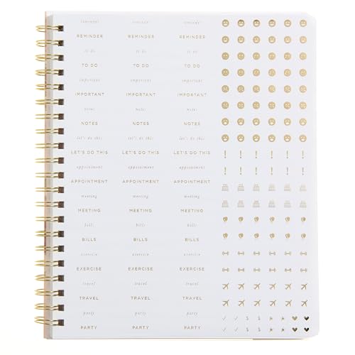 russell+hazel 2025-2026 Weekly Planner, Spiral Bound Blush Floral with Gold Foil Details, 9.1" x 11.2", July 2025 - June 2026, Features 15 Monthly Spreads, 1-Count - Image 2
