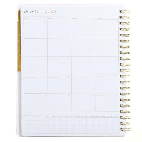 russell+hazel 2025-2026 Weekly Planner, Spiral Bound Blush Floral with Gold Foil Details, 9.1" x 11.2", July 2025 - June 2026, Features 15 Monthly Spreads, 1-Count - Image 4
