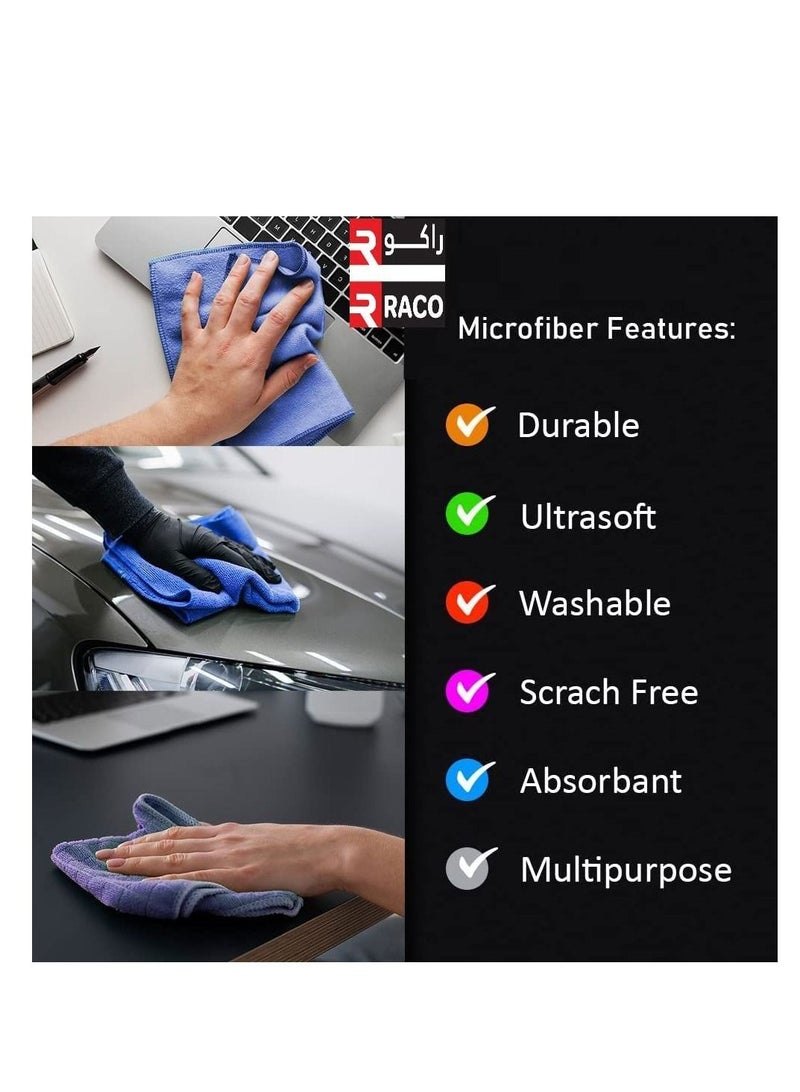 RACO RACO Microfiber Cleaning Cloth, Microfiber Cloth is Lint Free, Scratch Free – Used as Kitchen Towels, Microfiber Cleaning Cloths Car & Household Cleaning, 40 x 40cm (Pack of 2) - Image 4