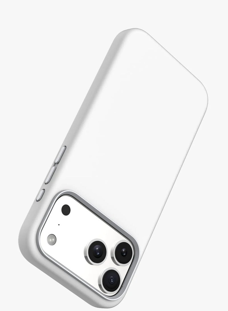 LEVELO iPhone 17 Pro Max Iris Magsafe Liquid Silicone Case / iP 17 Pro Max Cover / Shock-Resistant Bumper / 5ft. | 1.5m Drop Tested / Strong Magnets - White - Image 4