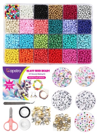 7500+ Glass Seed Beads Kit