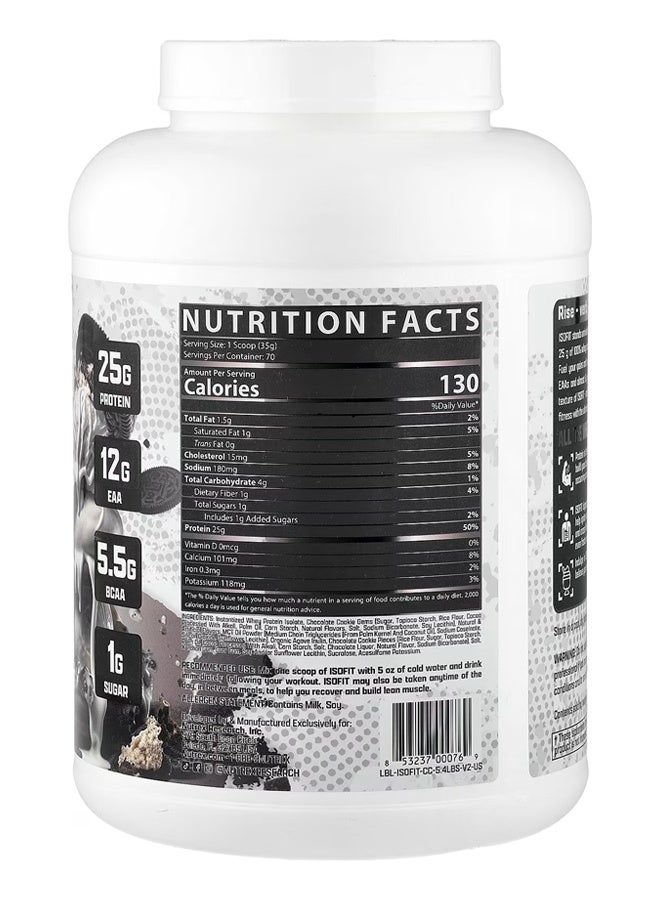 نورتكس ريسيرش مسحوق بروتين مصل اللبن المعزول من IsoFit بنكهة الكوكيز والكريمة، 5 أرطال - Image 2