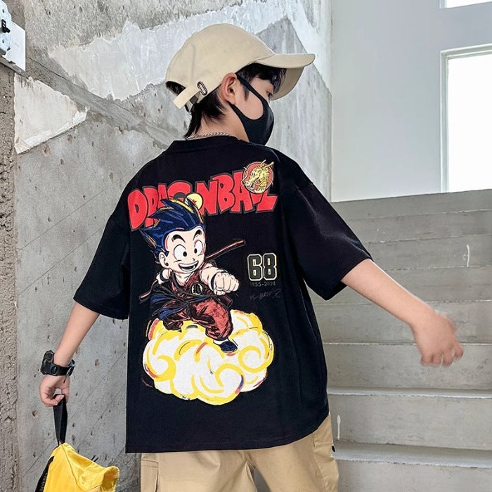 Children'S Pure Cotton Short-Sleeve T-Shirt 2026 New Model Summer Fashion Round Neck Trendy T-Shirt For Boys - Image 1