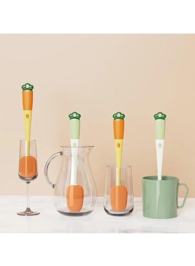 Spaceshoop 3-in-1 Detachable Carrot Cup Brush, Long Handle Bottle and Teat Cleaning Brush - Image 3