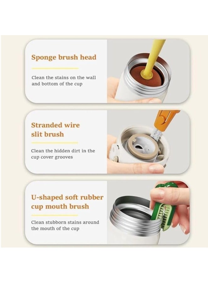 Spaceshoop 3-in-1 Detachable Carrot Cup Brush, Long Handle Bottle and Teat Cleaning Brush - Image 4