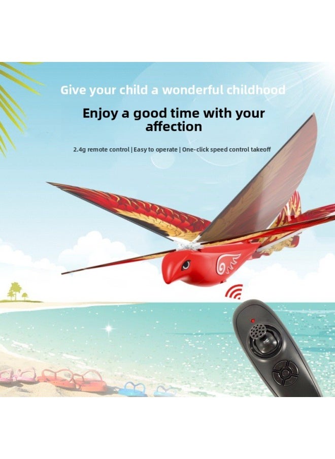Generic - Outdoor Bionic Remote Control Bird Roll Free Flight Electric Flapping Wing Luban Bird Cool Children's Toy Lights-Specifications:Blue Remote Control Flying Bird - Image 1