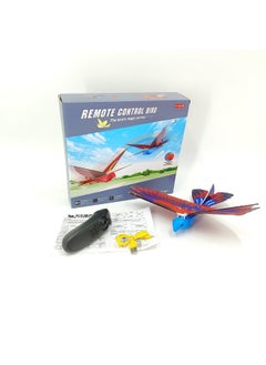Outdoor Bionic Remote Control Bird Roll Free Flight Electric Flapping Wing Luban Bird Cool Children's Toy Lights-Specifications:Blue Remote Control Flying Bird