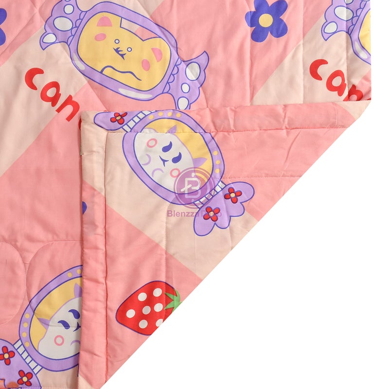 Blenzza Deco™ Glace Cotton Single Bed Reversible Babies & Kids Comforter/Dohar/Quilt, 200 GSM (60x90 Inches) (Candy) - Image 2
