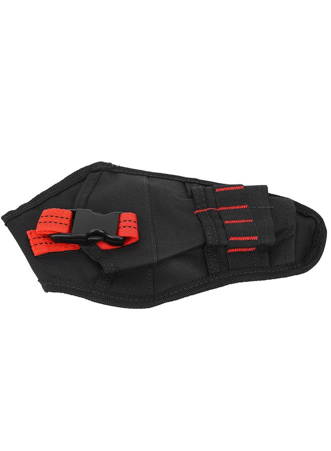 Portable Oxford Cloth Mini Waist Bag Drills Holder Storage Pouch for Electric Drill Tool(black&red )