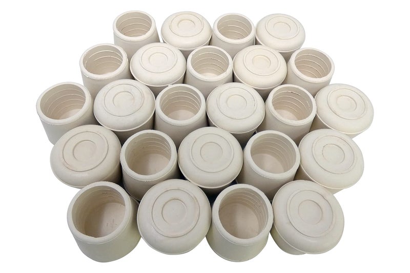 Shepherd Hardware 8743E Leg Tips 1-1/4-Inch Inside Diameter Rubber Chair Leg Caps, Round, 24 Pack, White - Image 5