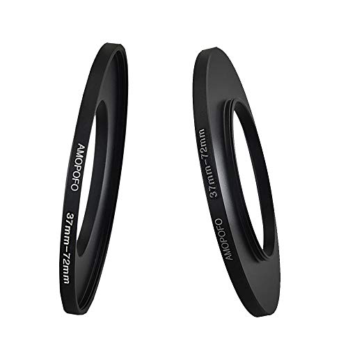 Amopofo 37mm to 72mm Step Up Ring Filter Adapter for UV,ND,CPL,Metal Step Up Ring Adapter - Image 2