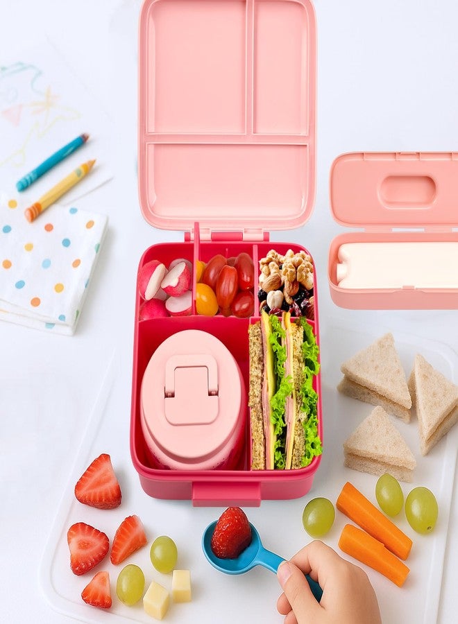 JXXM Bento Lunch Box with 8oz Soup thermo (Pink-Jellyfish) - Image 5