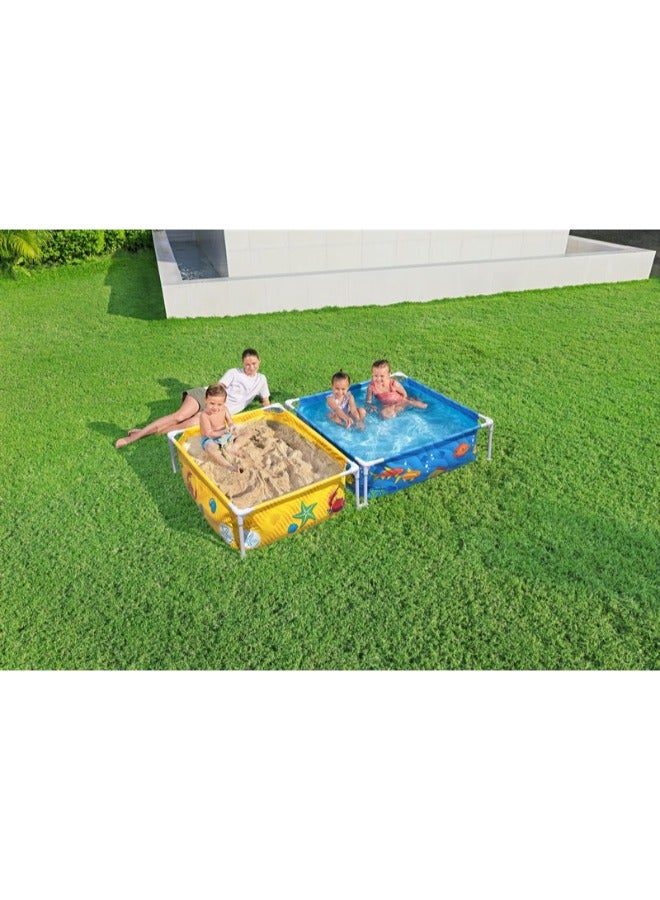Bestway Frame Pool And Sandpit, 2.13m x 1.22m x 30.5cm  - Image 1