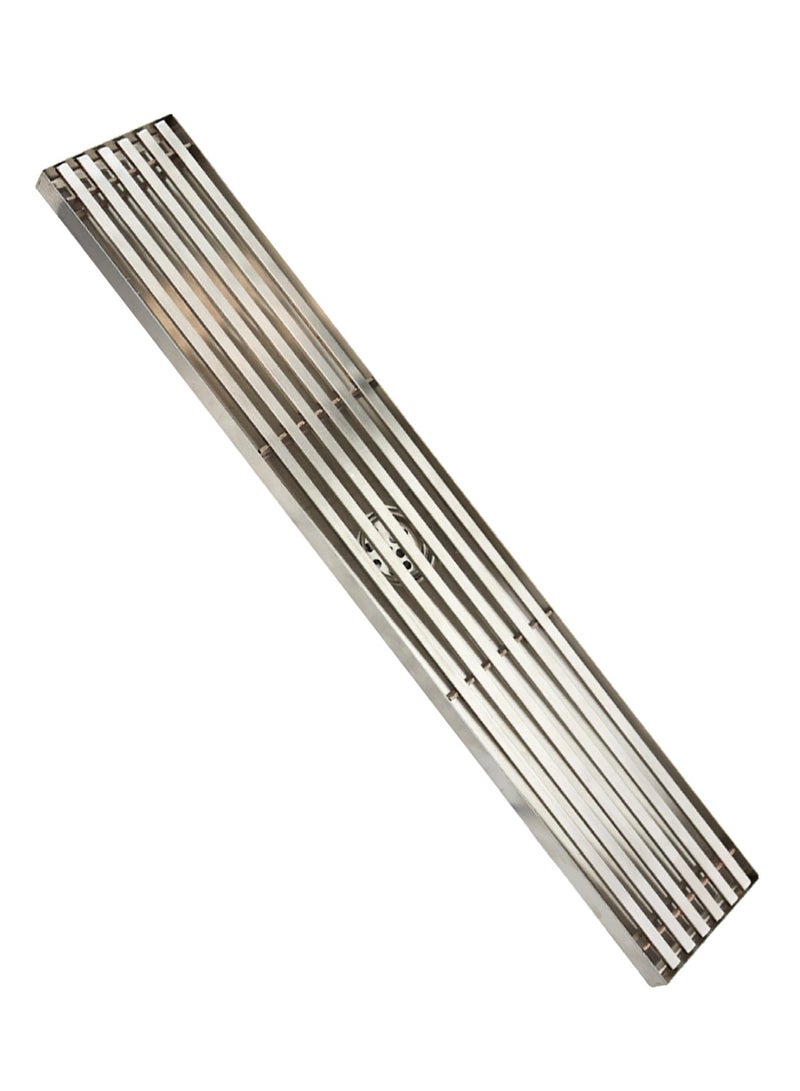 Rectangular shower floor drain, shower drain, polished 304 stainless steel linear drain with filter fitting - Image 1