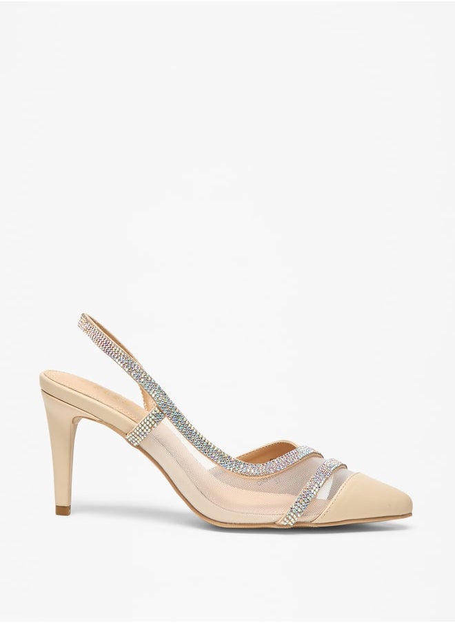 Celeste Women's Embellished Slip-On Sandals with Stiletto Heels  - Image 1