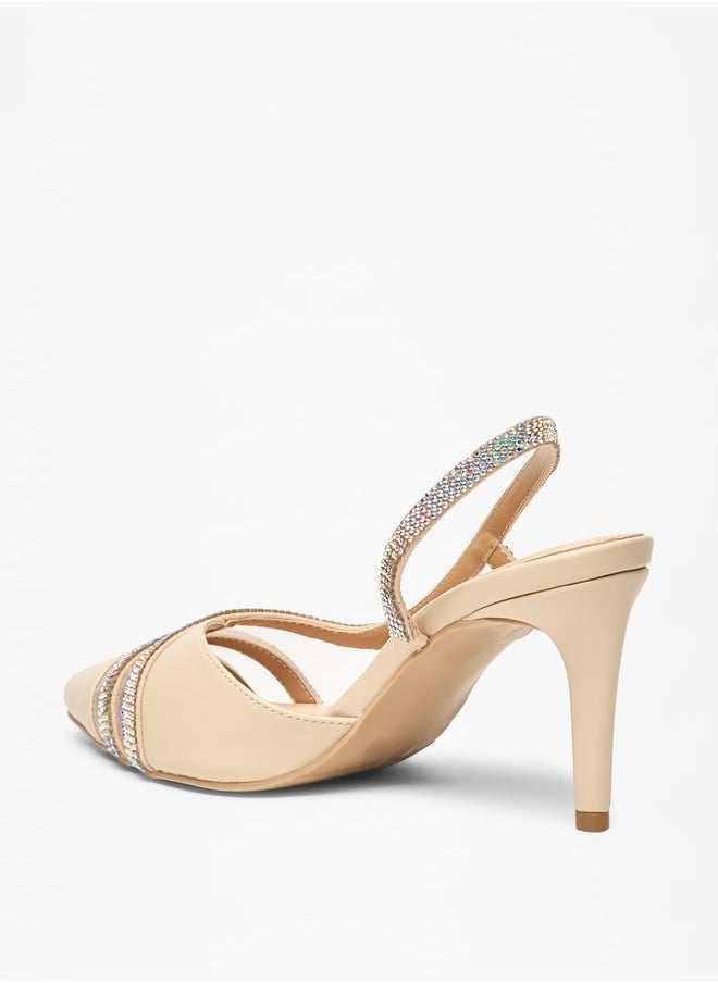 Celeste Women's Embellished Slip-On Sandals with Stiletto Heels  - Image 3