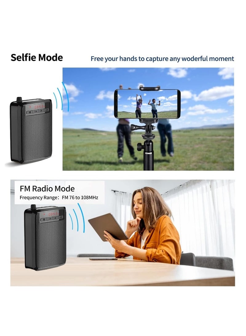 Beauenty Voice Amplifier, Portable Microphone Speaker, Teacher Classroom Microphone, Bluetooth Headset Microphone Amplifier for Meeting Tour Guides - Image 5