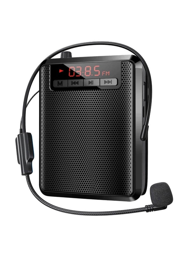 Beauenty Voice Amplifier, Portable Microphone Speaker, Teacher Classroom Microphone, Bluetooth Headset Microphone Amplifier for Meeting Tour Guides - Image 1