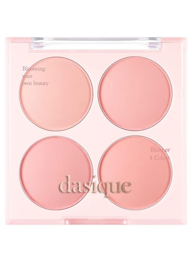 DASIQUE Blending Mood Cheek, 4 Blendable Shades in Lightweight Smooth Powder, 4 Colour Blush Palette, Vegan, 16.8g (07 Candy Berry) - Image 1
