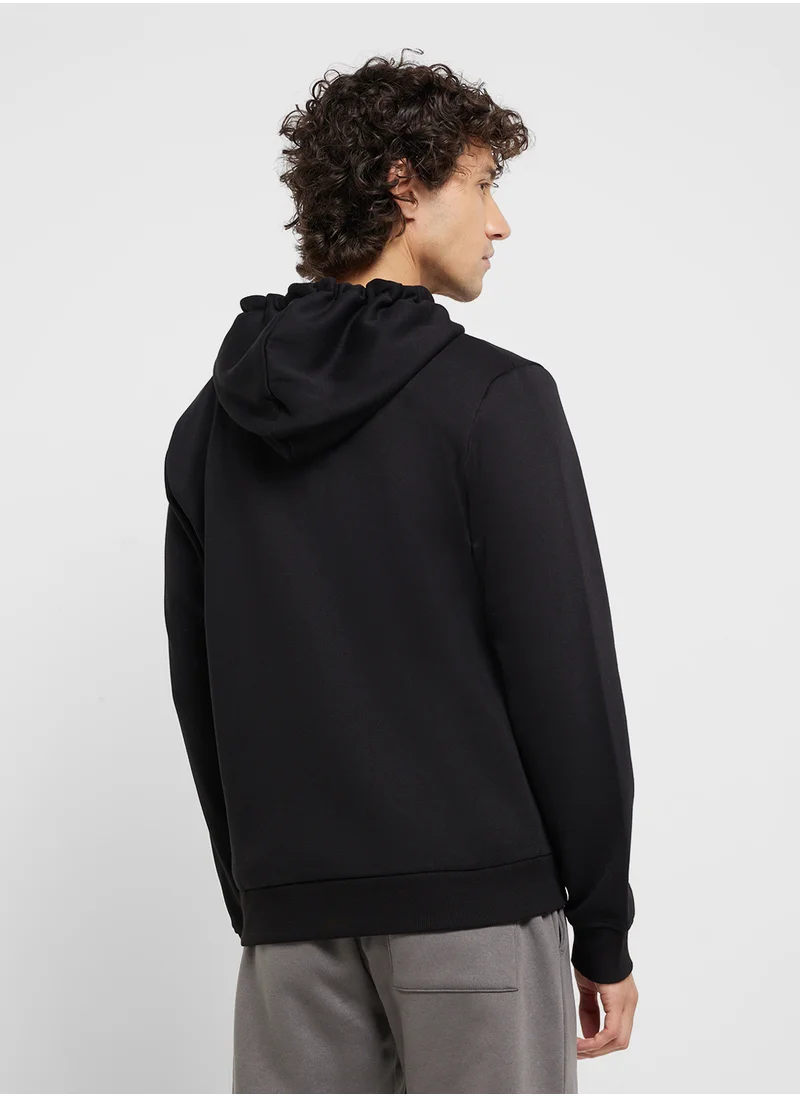 JJ Rebel Jrebrebel Logo Zip Through Hoodie