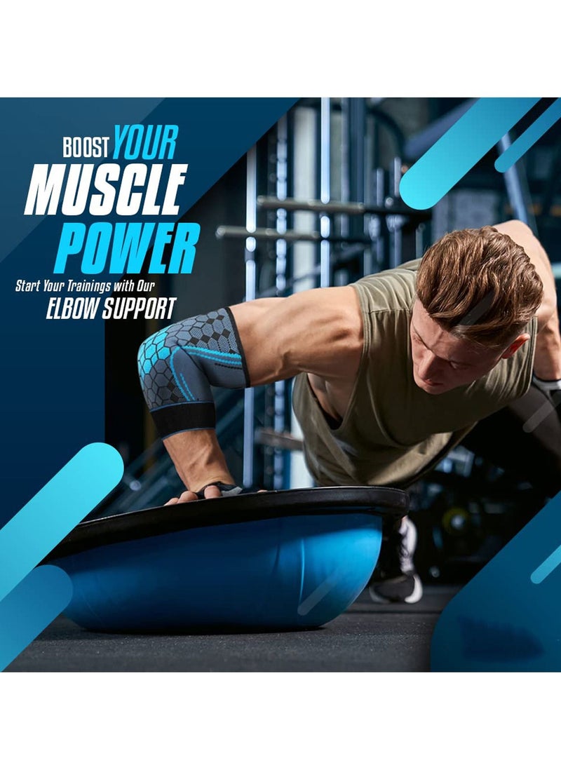 Excefore Elbow Brace, Tennis Elbow Support Brace with Compression Strap for Men and Women, Arm Support Sleeve for Golfers Elbow, Weightlifting, Tendonitis, Joint Pain Relief, Sports - Image 5