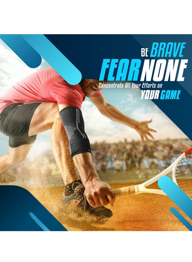 Excefore Elbow Brace, Tennis Elbow Support Brace with Compression Strap for Men and Women, Arm Support Sleeve for Golfers Elbow, Weightlifting, Tendonitis, Joint Pain Relief, Sports - Image 4