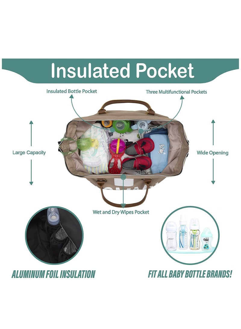 DOOKOO Baby Diaper Bag, Mommy Bag for Hospital Delivery and Maternity, Multifunction Large Travel Diaper Tote for Boys and Girls - Image 3