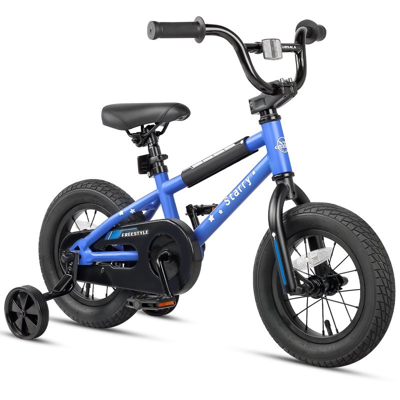 cubsala 12 Inch Kids Bike for 1 2 3 4 Years Old Boys Girls Beiginner Toddlers Riders BMX Style Bicycle with Training Wheels Coaster Brake, Blue - Image 1
