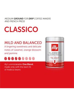 Illy Classico Ground Drip Coffee, Medium Roast, Classic Roast With Notes Of Chocolate & Caramel, 100% Arabica Coffee, No Preservatives, 8.8 Ounce (Pack Of 1)  - Image 3