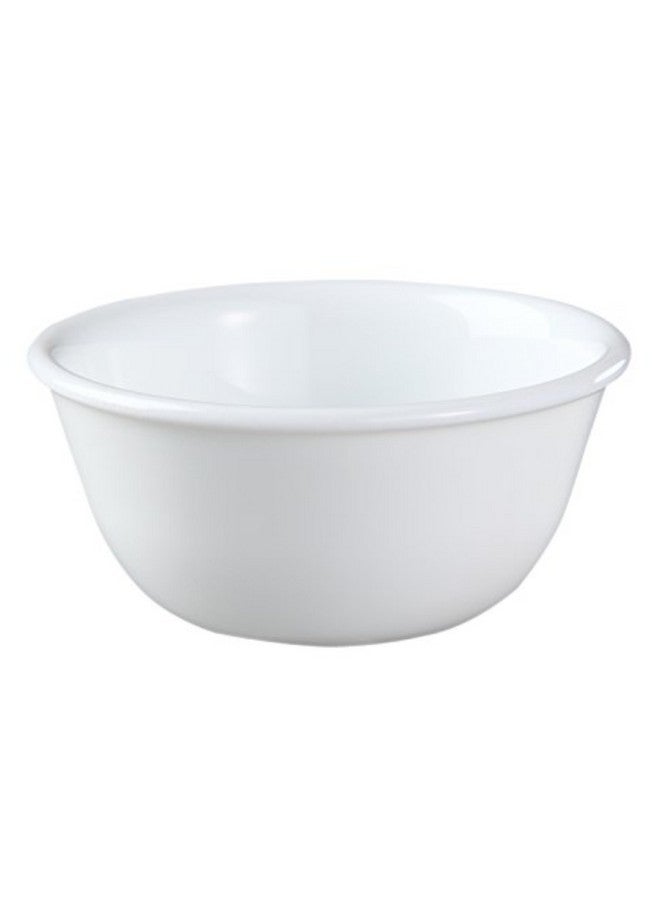 Corelle Vitrelle Glass Winter Frost Ramekin Bow, Pack of 6, White. Dimensions - 3.75" Diameter 1.75" High, Capacity - 6 oz - Image 1
